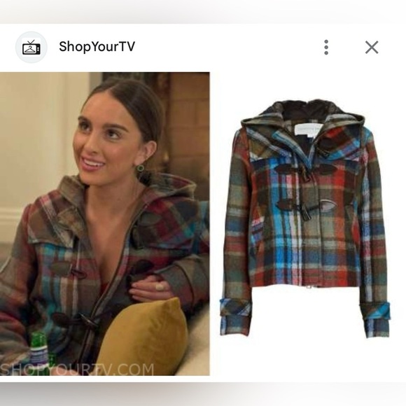 NWOT Veronica Beard Ianna Wool Duffle Coat Multicolor Jacket Size 6 - Picture 4 of 11